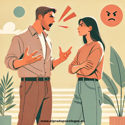 Ilustración de una pareja con personalidad límite